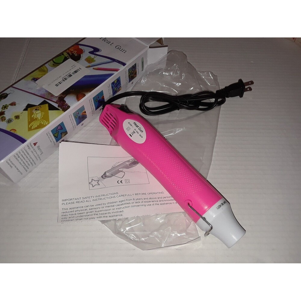 Heat Gun Hand Held Corded Craft Tool Pink